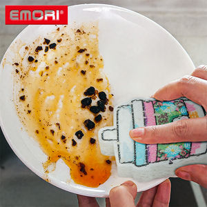 ฟองน้ำล้างจานเยื่อไม้สี ดีไซน์ OEM ทนทาน สำหรับทำความสะอาดครัวเรือน ฟองน้ำเซลลูโลสสำหรับล้างจานและขัดทำความสะอาด - Product Image 3