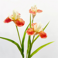 FL-577 Fleurs artificielles en PU 3D effet toucher réel, iris, haute qualité, décoration intérieure, décoration de mariage