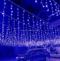 Guirlandes lumineuses LED Muwei en forme de rideau de glaçons, étanches, pour la décoration extérieure de mariages, fêtes, vacances, toits et avant-toits