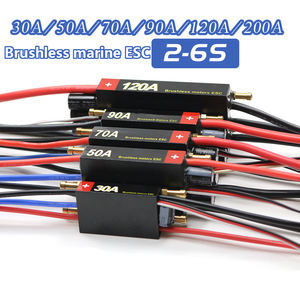 Contrôleur de vitesse de moteur sans balais ESC 30A/50A/70A/90A/120A/200A pour applications de propulsion de bateaux, voitures et avions RC - Product Image 3