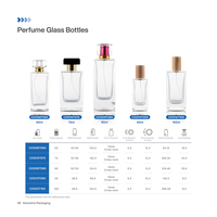 Botella de Perfume Vacía Cuadrada de Lujo de 50 ml para Mujer, con Caja, Venta al Por Mayor