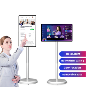 ทีวีสมาร์ททีวี LED HDTV ขนาด 21.5 นิ้ว รุ่นใหม่ ปี 2025 แบบพกพา หน้าจอสัมผัส ชาร์จไฟได้ ระบบไร้สาย Android 13 พร้อมขาตั้ง สีขาว แท็บเล็ตทีวีขนาดเล็ก 21.5 นิ้ว - Product Image 1
