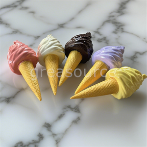 1 Piece 9Inch Realistic Model Hanging Ice Cream Model Ice Cream Parlor Prop Display Toy Game Dessert Cover <b>Chocolate</b> <b>Shell</b> Cover - Product Image 2