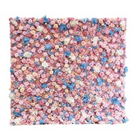 Handgefertigte Realistische Künstliche Seiden-Weiße Rosen Morgenblumen-Wanddekoration 8ft X 8ft Panel Wasserdicht Hochzeits-Hintergrund Muttertag