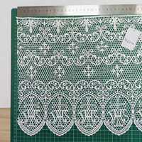 Dentelle Guipure Religieuse en Polyester Brodé, Vente en Gros Usine, Bordure de Dentelle GPO Soluble dans l'Eau pour Décoration Religieuse