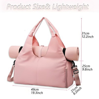 Sac bandoulière personnalisé pour femme, idéal pour les courts trajets, le yoga et le fitness, résistant à l'eau, avec compartiment à chaussures indépendant, fermeture éclair, pliable, simple