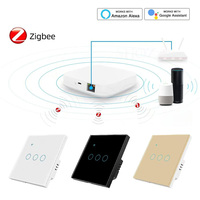 Interruptor Inteligente de Luz de 220V Compatible con Alexa y Google Home, para Sistema Zigbee, Control Remoto por Aplicación, Sensor Inteligente