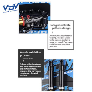 Nuevo Amortiguador Hidráulico Delantero Invertido V2, Distancia entre Orificios <span class=keywords><strong>de</strong></span> 400 mm, 33 Núcleos <span class=keywords><strong>de</strong></span> Aleación <span class=keywords><strong>de</strong></span> Aluminio, Amortiguación Ajustable para Motocicletas - Product Image 6
