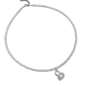 Collier multi-rangs tendance en perles d'eau douce, style 'Hot Bar', en titane naturel, petit et élégant, cadeau d'exportation, petit cadeau élégant - Product Image 5