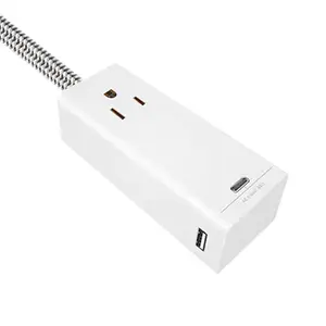 OSWELL taşınabilir seyahat adaptörü yuva usb-c prizli güç kablosu plugger