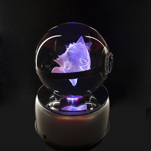 Boule en cristal K9 de 80 mm, nouveau design, populaire, multi-choix, pour cadeau d'enfant - Product Image 2