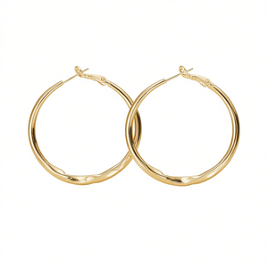 Pendientes de Aro Dorados E4502, Aleación de Zinc, Estilo Clásico, Joyería de Moda Unisex - Product Image 1