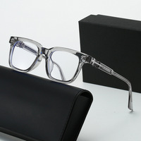 Gafas Unisex con Montura Completa Antiluz Azul en Forma de Cruz, Lentes AC, Patillas de Acetato Elegantes y Bisagras de Pasador, para Miopía, Novedad 2026