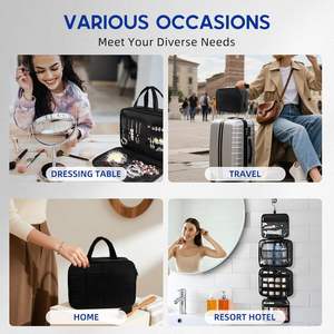 Fashion Polyester for Bag Zipper <strong>Hanging</strong> <strong>Makeup</strong> Pouch Jewelry <strong>Organizer</strong> for Rings Bracelets Cosmetic Storage Vacation - Product Image 5