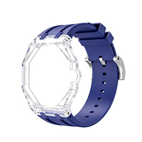 OEM Biokeramik-Silikonarmband mit Transparentem Band für AP X Swatch Royal Pop, Individuell Gefärbtes Uhrenarmband