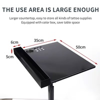 Table de travail réglable pour tatouage étagère de rangement Body Art Tattoo Studio Supplies Hair Salon Portable Tattoo Work Station