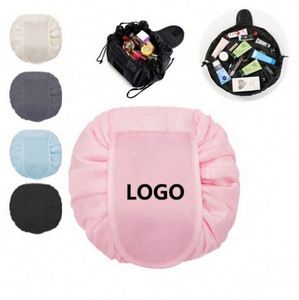 Wholesale Large Capacity Storage <b>Waterproof</b> Polyester <b>Drawstring</b> Pouch Fashion Travel Makeup Cosmetic <b>Bag</b> Custom Print Logo - Product Image 1