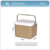 Glacière portable moderne 5L personnalisée isolée pour décrochage commercial pour l'extérieur, en voiture, pour le stockage de la crème glacée aux glaçons