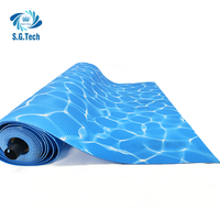 Film de revêtement de piscine en PVC bleu mosaïque avec surface antidérapante pour la rénovation de piscines et les projets aquatiques commerciaux