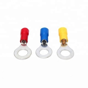 Copper Brass Plated Crimp Terminal Lugs Splices <b>Ring</b> <b>Battery</b> Cable Lug Connector Butt Connectors SC16-8 16mm2 Hole 8mm Copper Tu - Product Image 3