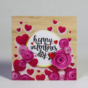 In khắc tre gỗ bưu thiếp thiệp chúc mừng - Product Image 3