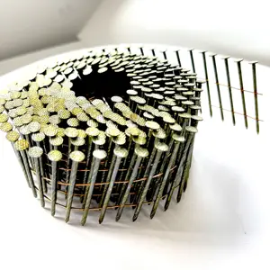 High Quality Factory Collated Screw Ring Helical Shank Wire Coil Nails For Wood Pallet Pneumatic Nail Gun Use