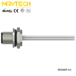 Conector de Montaje Frontal Marvtech M12 A-code IP67 con Cable para Sensor de Automatización Industrial Ethercat - Product Image 3