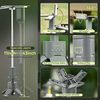 Lanterne de camping solaire multifonctionnelle pliable, rechargeable par USB, étanche, portable, à suspendre, pour les voyages