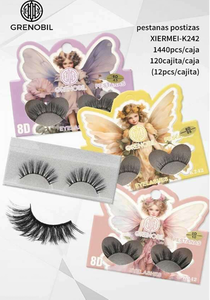 Ciglia Finte Grenobil 80 1 Paio con Fascia in Cotone Materiale Cartaceo Colori Misti Striscia Completa - Product Image 3