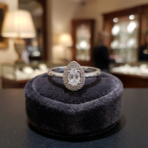 "<b>Emerald</b> Cut Rhodium-Plated Statement Halo <b>Ring</b> for Women's Engagement Wedding-925 <b>Silver</b>" New Title "Elegant <b>Emerald</b> Cut Zircon - Product Image 3