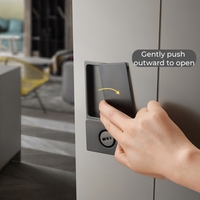 Serrure de porte magnétique universelle pour porte invisible, chambre, salle de bain, porte en bois, poignée de porte silencieuse