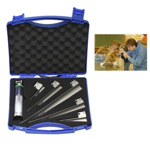 Set laringoskop hewan baja tahan karat yang dapat dipakai ulang untuk klinik hewan dan perawatan darurat - Product Image 1