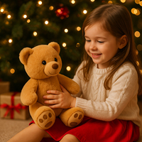 Ours en peluche orange doux avec des pattes, adorable animal en peluche pour cadeau d'enfant et décoration de la maison