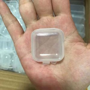 Loq Moq, logotipo personalizado, venta al por mayor, pequeña caja de embalaje transparente, caja organizadora, Mini caja contenedora de almacenamiento de plástico cuadrado para cuentas de joyería - Product Image 3