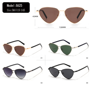 Gafas de sol tipo ojo de gato, montura completa plateada, lentes polarizadas verdes, protección solar unisex para adultos - Product Image 3