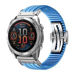26 22 20mm Tali Jam Tangan Quick Release Terbuat dari Fluororubber untuk <span class=keywords><strong>Garmin</strong></span> <span class=keywords><strong>Fenix</strong></span> 8/7/6/5X <span class=keywords><strong>5</strong></span> 5S Plus Tali Olahraga Lembut Grosir Pabrik - Product Image 5