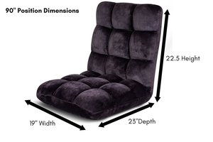 Comfy Kids Eggplant Color Memory Foam <strong>Floor</strong> <strong>Chair</strong> <strong>with</strong> <strong>Back</strong> <strong>Support</strong> for Gaming or Reading Thick <strong>Floor</strong> Cushion for Car Use - Product Image 3