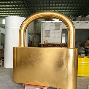 Escultura de candado gigante de fibra de vidrio personalizada S00A, adorno de paisaje para exteriores, estatua para decoración de puntos turísticos. - Product Image 2