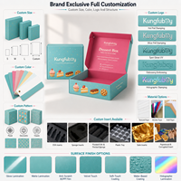 Boîte d'expédition en carton ondulé personnalisée OEM avec logo pour aliments, chocolats, cupcakes, biscuits, desserts, coffrets cadeaux