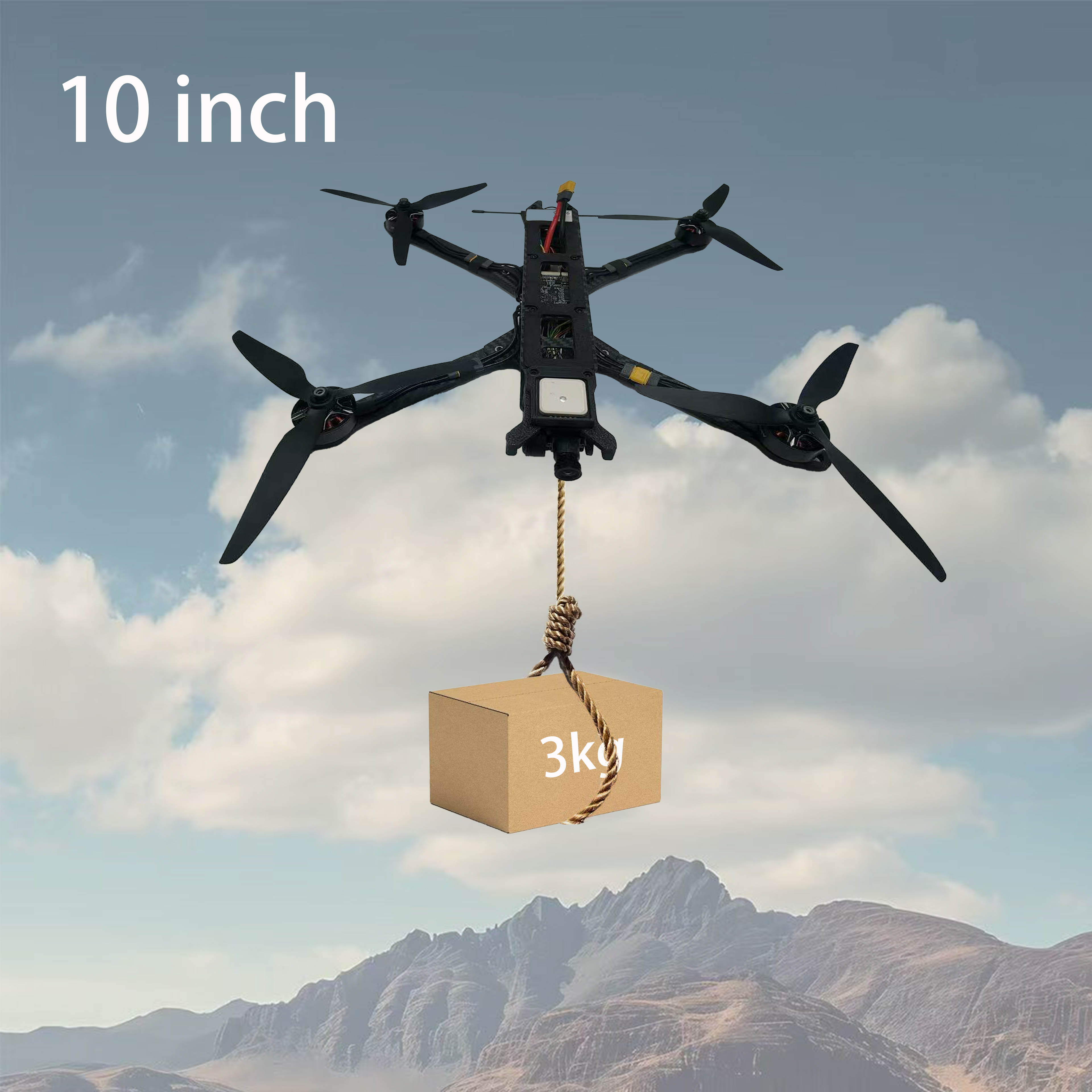10" FPV Drone With Night Vision Camera & 3W VTX 10km Long Distance UAV F405 6S Quadcopter For Heavy Payload Flight Operations