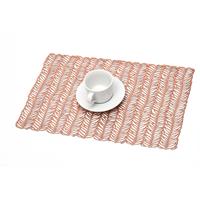 Chemin de table moderne de luxe, design tissé avec des sets de table en PVC irréguliers, nouveaux nappes en matériau durable