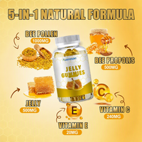 Ausreson Fresh Honey Plus Jelly Ginseng Gummy Supplément Végétalien Naturel Gommes de Miel Pur pour le Soutien Immunitaire