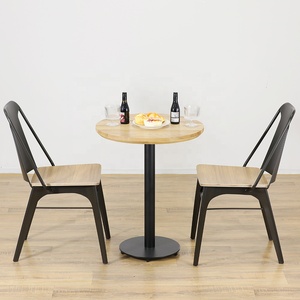 ชุดโต๊ะและเก้าอี้รับประทานอาหารสไตล์รัสติก ทำจากเหล็กคุณภาพสูง แข็งแรง สำหรับร้านอาหารพิซซ่าและเบอร์เกอร์ - Product Image 2