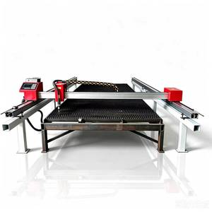 เครื่องตัดเหล็กแผ่น CNC แบบแก๊สพลาสมาชนิดโครงเหล็กเบา ขับเคลื่อนสองด้าน - Product Image 1