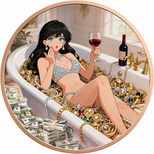 刚刚发布的设计现货<span class=keywords><strong>2</strong></span>盎司铜币高浮雕3D富婆无模收费低起订量批发彩色金属奖章 - Product Image 2