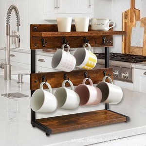 <b>Teacup</b> Holder 3 Tier Hanging Drain Rack Kitchen Mug Storage Organizer Multi Layer Cup Rack - Product Image 3