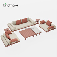Canapé modulaire moderne de loisirs, chaise longue imperméable, ensemble de canapés pour hôtel, patio, jardin, ensemble de meubles de jardin pour cour extérieure