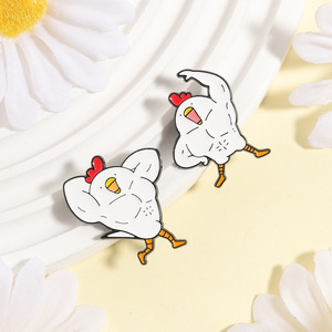 Broches en émail amusantes et humoristiques en forme <span class=keywords><strong>de</strong></span> coq musclé, <span class=keywords><strong>pour</strong></span> la gym et le fitness, <span class=keywords><strong>cadeau</strong></span> <span class=keywords><strong>pour</strong></span> les fans d'animaux et les amateurs <span class=keywords><strong>de</strong></span> fitness - Product Image 2