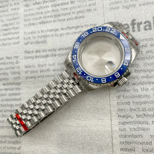 Kit de Mod 40MM Boîtier <span class=keywords><strong>en</strong></span> Acier Inoxydable avec Bracelet 5 Pièces, Bague <span class=keywords><strong>en</strong></span> Céramique, Verre Saphir pour Mouvement NH34/NH35 - Product Image 5