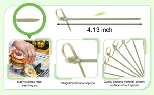 Palillos para Cócteles de Bambú 100% Natural, Compostables y Biodegradables, Ecológicos, 120 mm de Longitud, para Uso en el Hogar, Restaurantes, Bares y Hoteles - Product Image 5